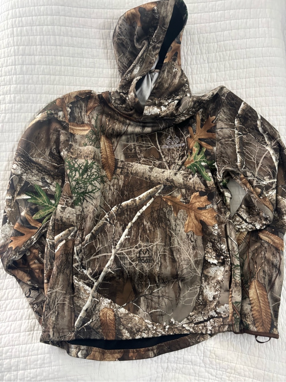 Realtree Kids Camo Hooded Puffer Jacket in Brown, Green, Tan extra large 14-16